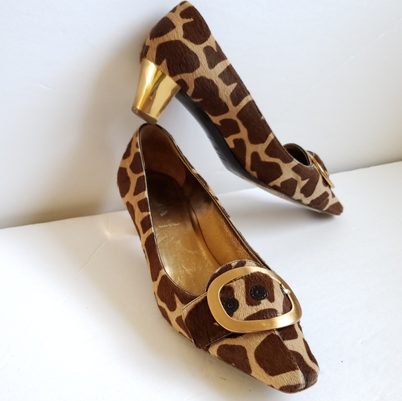 Prada Shoes - Host Pick°PRADA calf hair w/gold heels